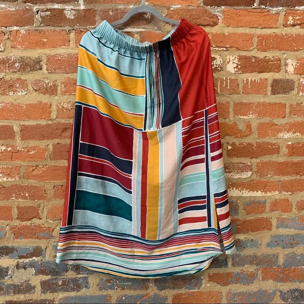 Loft Colorblock Graphic Print Skirt